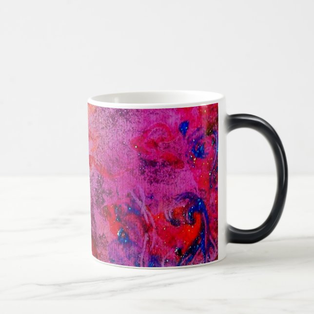 Caneca Mágica ABSTRATO DOURADO, cor-de-rosa vermelho, amarelo pú (Direita)