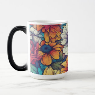 Caneca Mágica Abstrato Floral nº 970 -