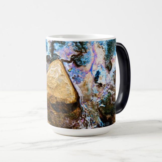 Caneca Mágica abstrato natureza e água (Frente Esquerda)