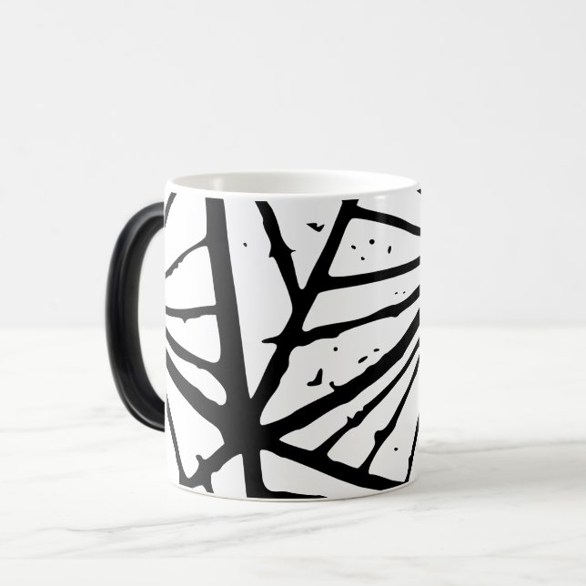 Caneca Mágica Abstrato Triangles Lino Impressão Mug (Frente Esquerda)