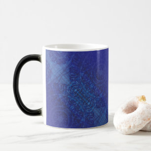 Caneca Mágica Aceitação   Medalhões Blue Indigo Violet Boho