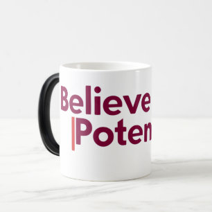 Caneca Mágica Acredite em seu potencial   Citação Motivacional