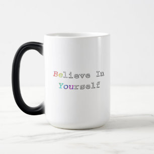 Caneca Mágica Acredite em você (Seja você no arco-íris) de ambos