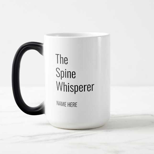 Caneca Mágica Adicione Seu Nome Spine Whisperer Chiropractor (Esquerda)