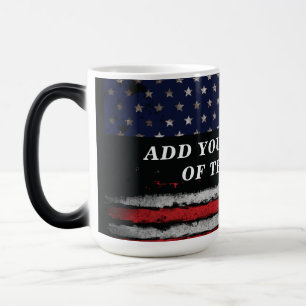 Caneca Mágica Adicione seu próprio texto ao sinalizador american
