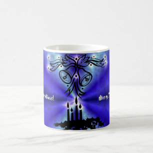 Caneca Mágica Advento, Artdeco de Natal no Arco Verde Azul