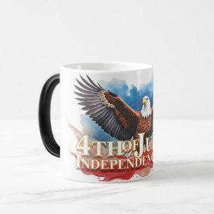 Caneca Mágica Águia de 4 de Julho – Design de Arte Patriótico