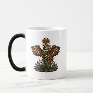 Caneca Mágica Águia Guerreira Asteca com Lança cor Vintage