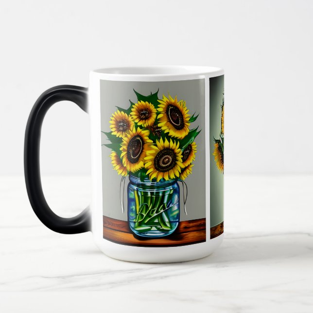 Caneca Mágica Ai Gera Girassóis em Vases (Esquerda)