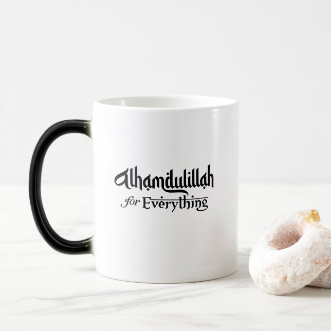 Caneca Mágica Alhamdulillah for Everything Minimal Islamic Gift (Com Donut)