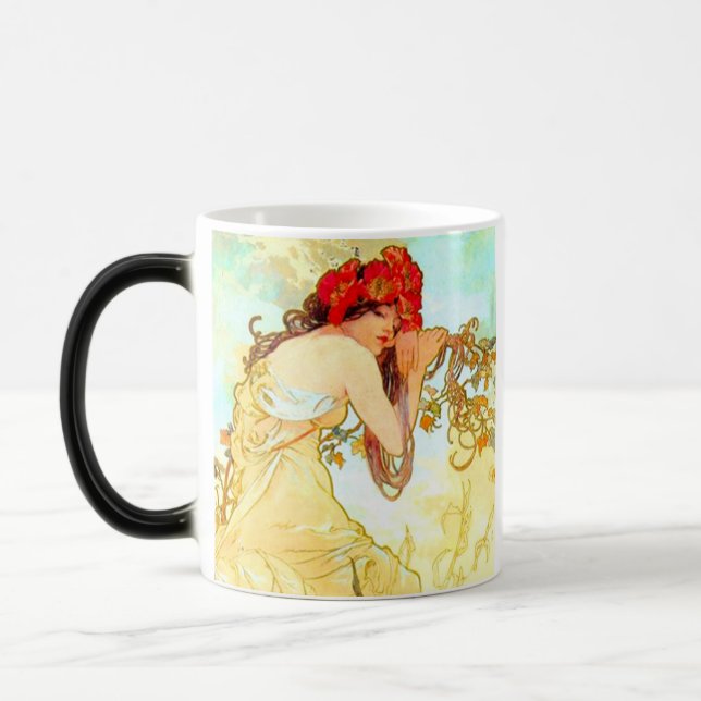 Caneca Mágica Alphonse Mucha Art Nouveau Summer (Esquerda)