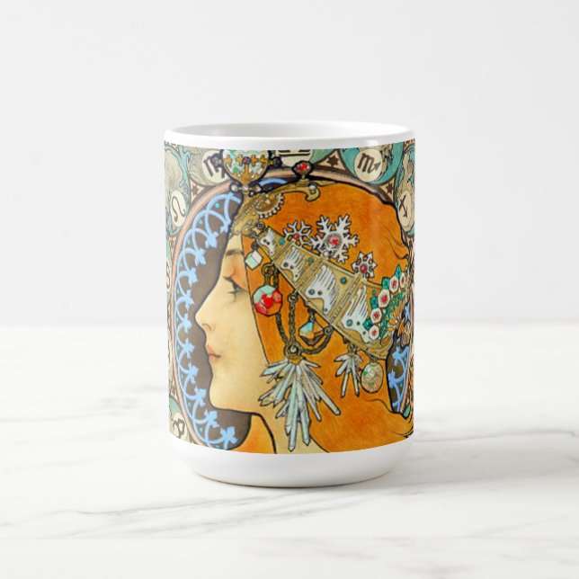 Caneca Mágica Alphonse Mucha Art Nouveau Zodiac (Center)