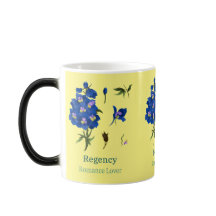 Amarelo com larkspur flores azuis Romance Lover