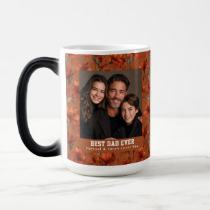 Caneca Mágica Amaryllis Laranja Floral Pai Filho Viagem