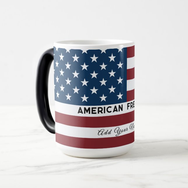 Caneca Mágica American Freedom Personalized Name (Frente Esquerda)