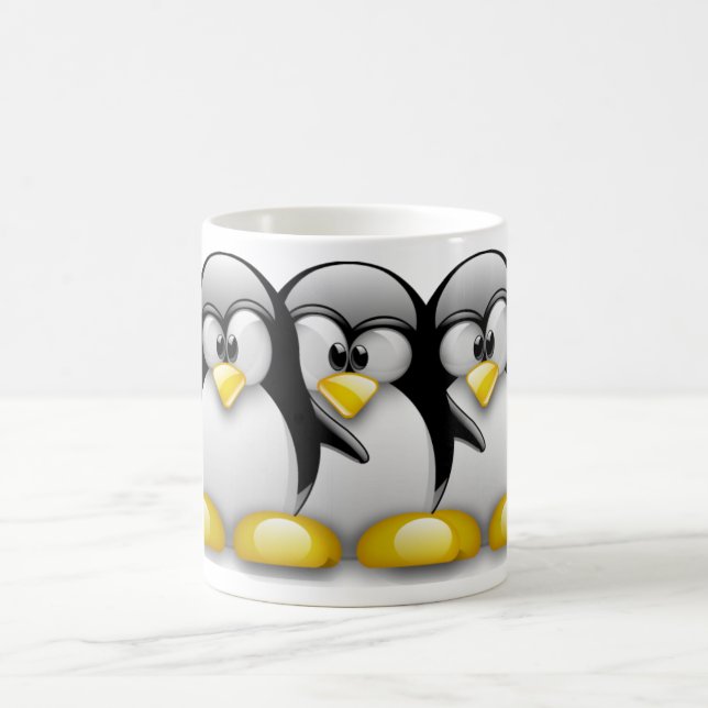 CANECA MÁGICA AMIGOS DO PINGUIM DE LINUX TUX (Centro)