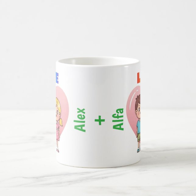 Caneca Mágica Amizade Mugs USA - Mug de Café Personalizado (Centro)