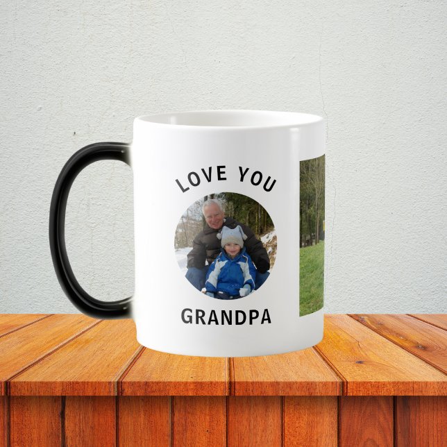 Caneca Mágica Amo Você Vovô Foto Personalizada Personalizada Da  (Criador carregado)