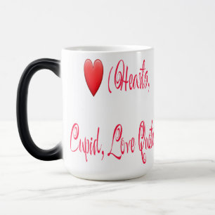 Caneca Mágica Amor Coffee Mug - Heart & Cupid Design