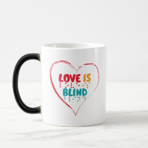 Caneca Mágica Amor é Cego Braille Heart