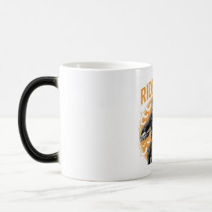 Caneca Mágica Andar Até Eu Morrer - Skeleton Biker Halloween Mug