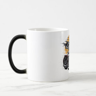 Caneca Mágica Andar Até Eu Morrer - Skeleton Biker Halloween Mug
