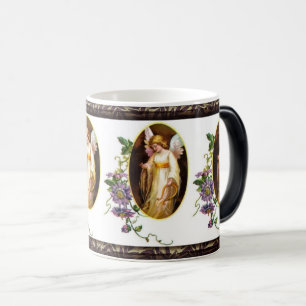 Caneca Mágica Angel Com Flores Harp E Clematis