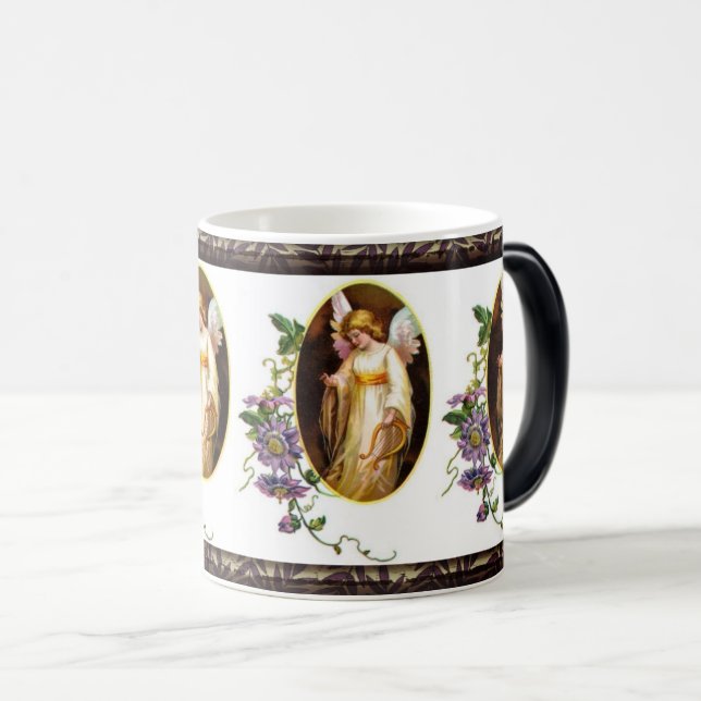 Caneca Mágica Angel Com Flores Harp E Clematis (Frente Esquerda)