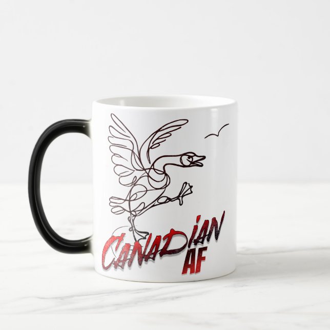 Caneca Mágica Angry Canada Goose Canadian AF (Esquerda)