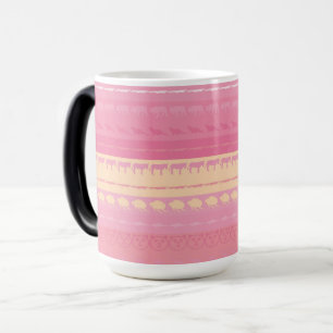 Caneca Mágica Animais Coloridos Retroativos Padrão Moderno de S