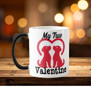 Caneca Mágica Animais de estimação ''Meu Valentim'' Vermelho Per