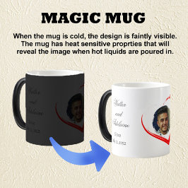 Caneca Mágica Aniversário de Casamento com fotos e data