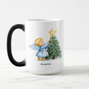 Caneca Mágica Anjo de Natal Doce Personalizado e Carinhoso