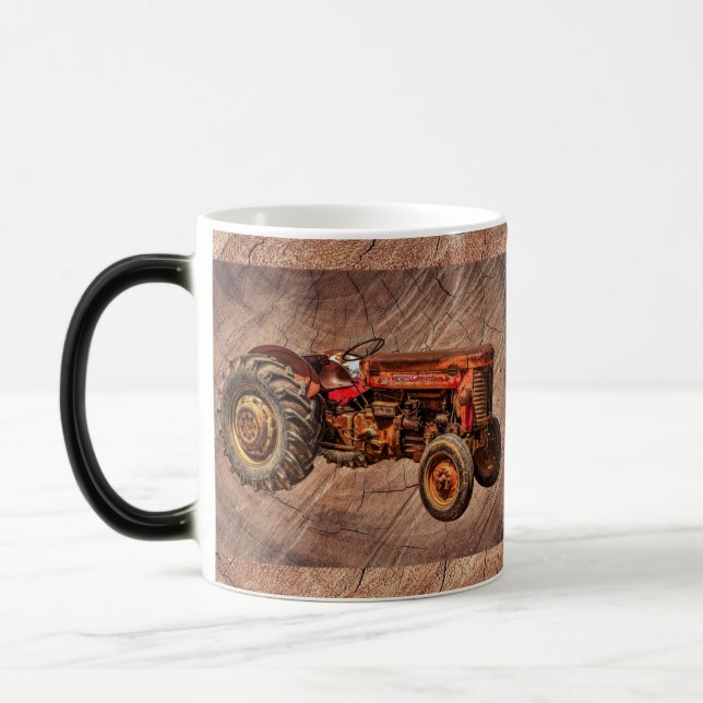 Caneca Mágica Antiguo Trator Vermelho (Esquerda)