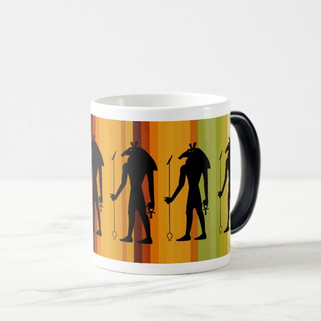 Caneca Mágica Anubis Egípcio God Silhouette (Frente Esquerda)