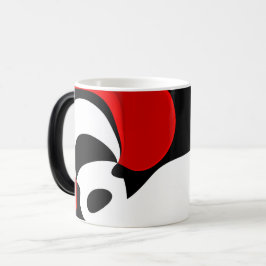 Caneca Mágica Ao Sr. Redd: Abstrato Preto, Branco e Vermelho