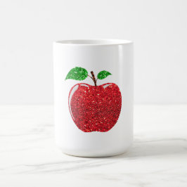 Caneca Mágica Apple Faux Red Glitter