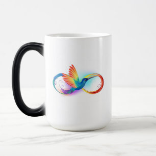 Caneca Mágica Arco-íris Hummingbird com símbolo Infinito