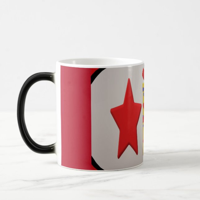 Caneca Mágica Arcos de fitas design de caixas (Esquerda)