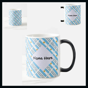 Caneca Mágica Argentina e Bandeira argentina são personalizados