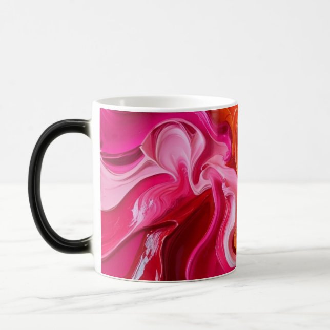 Caneca Mágica Arte abstrata vermelha (Esquerda)