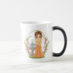 Caneca Mágica Arte bonito Laranja Faery Pixel