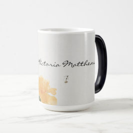 Caneca Mágica Arte de design de natureza de flor e abelha