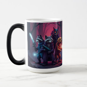 Caneca Mágica Arte de Guerreiro Animal da Floresta Mística