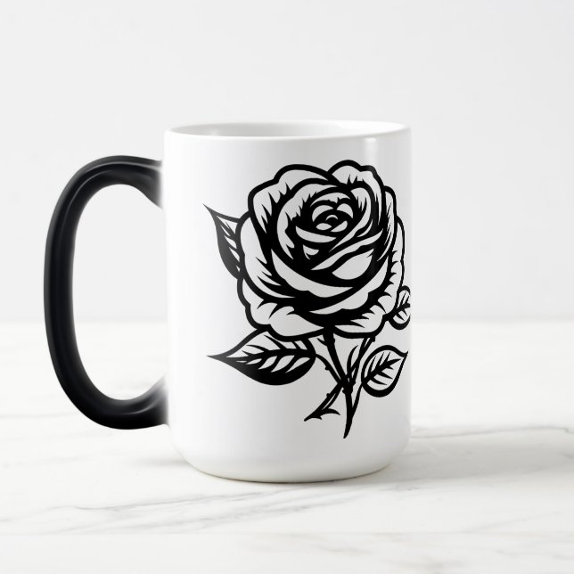 Caneca Mágica Arte de Tatuagem Flash Rosa (Esquerda)