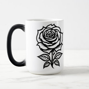 Caneca Mágica Arte de Tatuagem Flash Rosa Simples