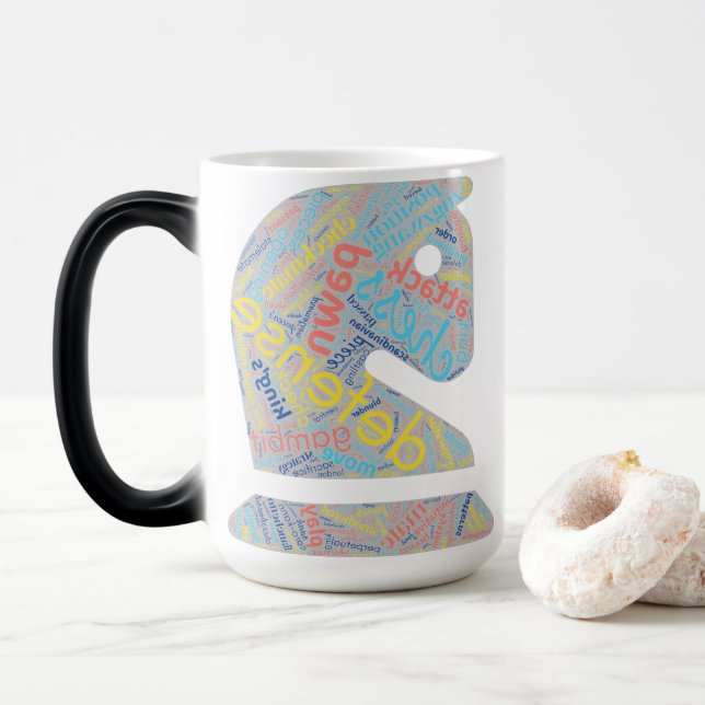 Caneca Mágica Arte de xadrez e termos de estratégia (Com Donut)