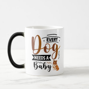 Caneca Mágica Arte do Cachorro Positivo   Citação Motivacional