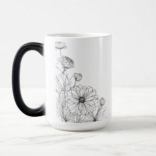 Caneca Mágica Arte Floral - Design Morphing Mug 15 oz