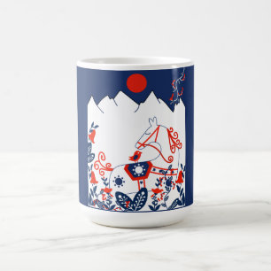 Caneca Mágica Arte Folclórica Escandinava
